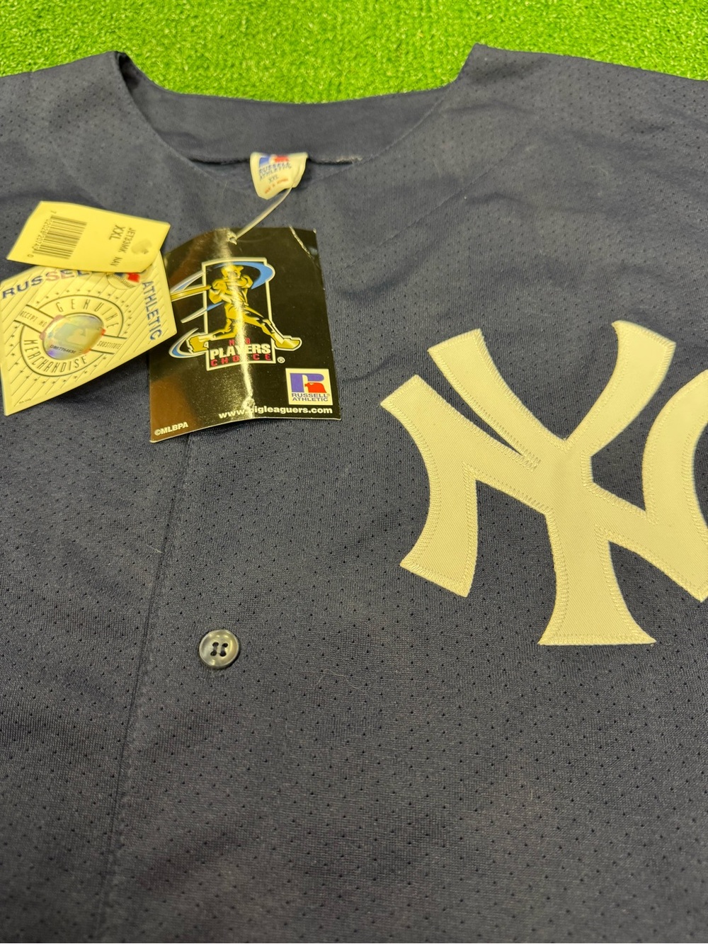 NWT New York Yankees Derek Jeter #2 Blue Jersey Men's Size XXL Russell Athletic - Picture 3 of 8